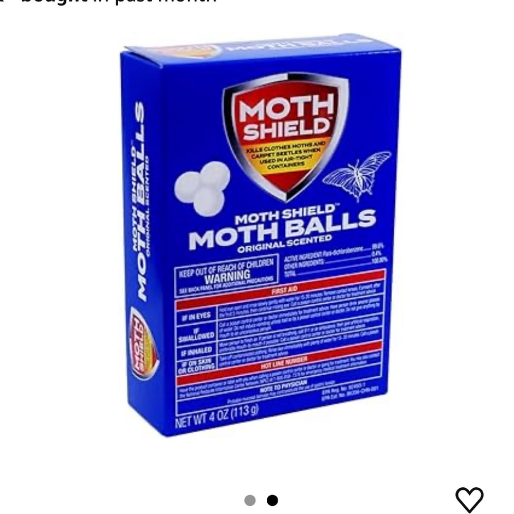 Moth Shield Mothballs Original Scent 4 PACK UNUSED